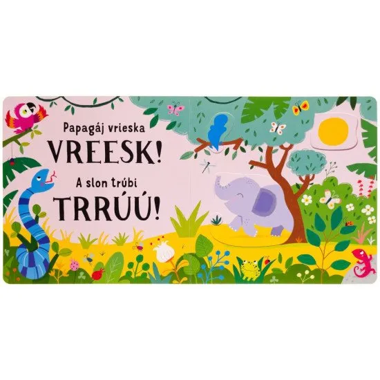 Pozri sa na stránky, posuň obrázky a vypočuj si k tomu zvuky najrôznejších zvierat.