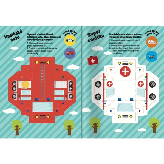 Priprav sa do akcie a na záchranu životov s 300 samolepkami a vytláčacími modelmi.