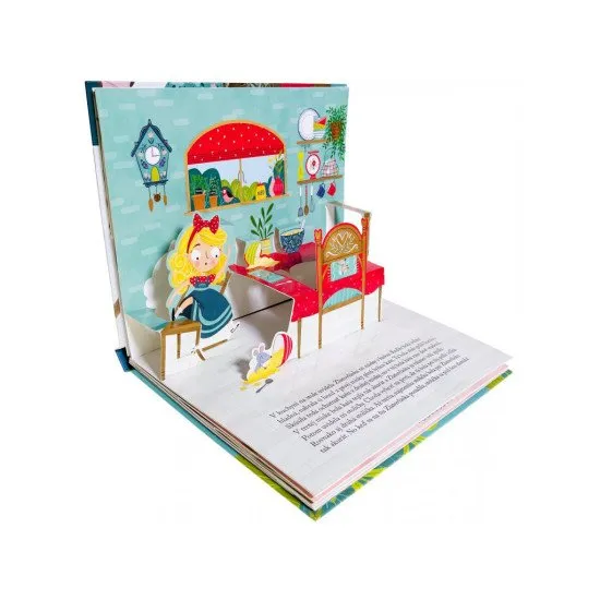 Klasická rozprávka Zlatovláska a tri medvede v krásnej rozkladacej knižke.