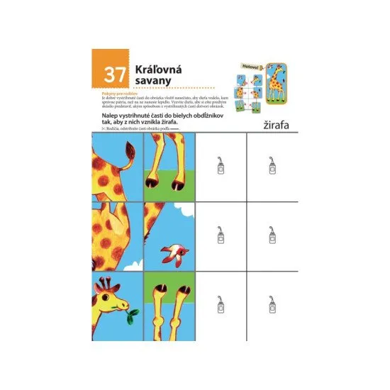 V tomto zošite si bude dieťa rozvíjať jemnú motoriku a naučí sa pracovať s lepidlom. V každom cvičení na ne čakajú hravé zvieratká.