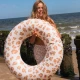 Nafukovacie koleso Beige Leopard 90 cm