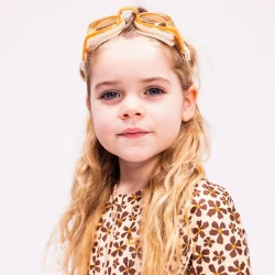 Plavecké okuliare pre deti Beige Leopard