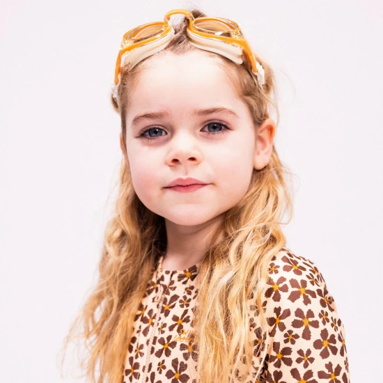 Plavecké okuliare pre deti Beige Leopard