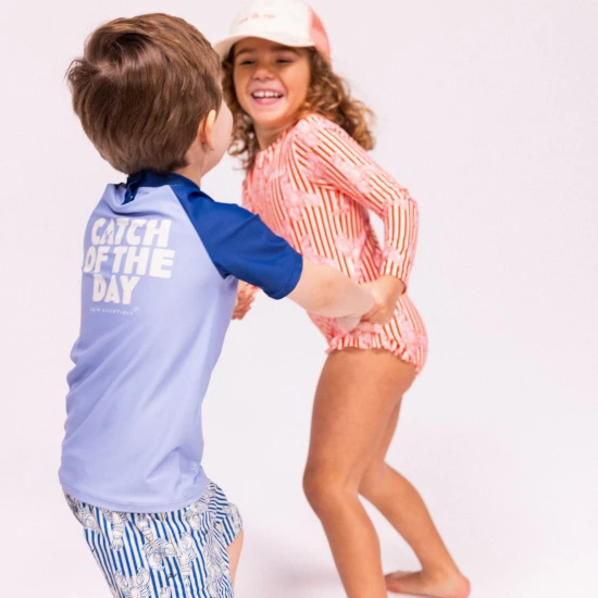 Kúpacie tričko s UPF 50+ Catch of the Day Modrá