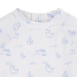 Kúpacie tričko s UPF 50+ Little Seagull Biele
