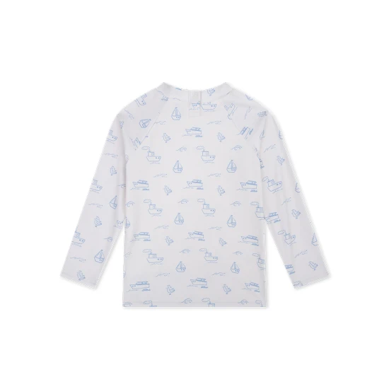 Kúpacie tričko s UPF 50+ Little Seagull Biele