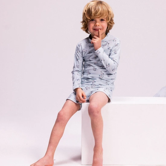 Kúpacie tričko s UPF 50+ Little Seagull Modré