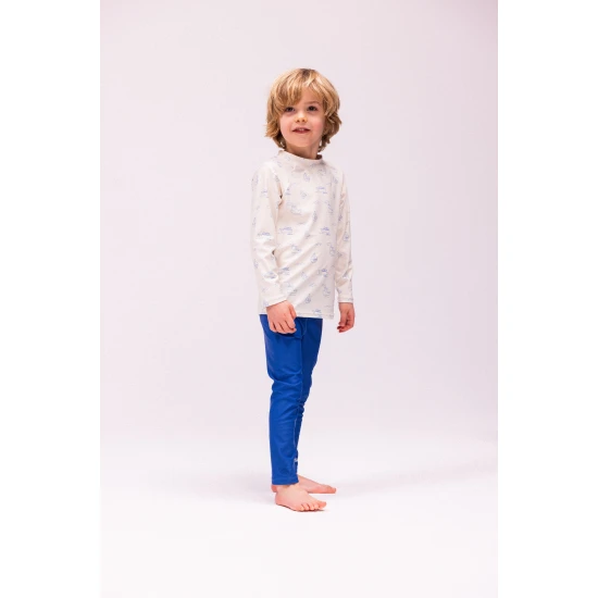 Chlapčenské plavkové legíny s UPF 50+ Blue