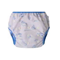 Plavky pre bábätká s UPF 50+ Little Seagull Biele