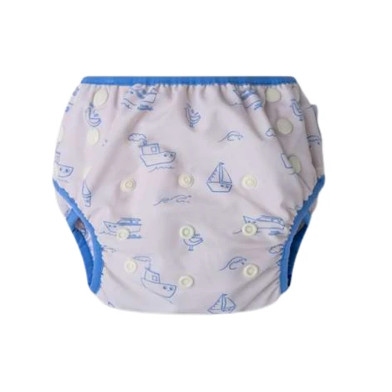 Plavky pre bábätká s UPF 50+ Little Seagull Biele