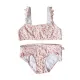 Detské plavky Dievčenské bikiny s UPF 50+ Old Pink Leopard Swim Essentials