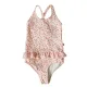 Detské dievčenské plavky UPF 50+ Leopard staroružový Swim Essentials