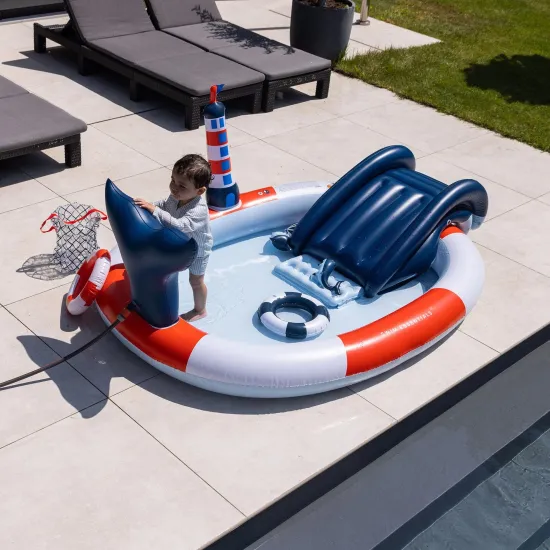 Nafukovací bazén so šmykľavkou Malý námorník 210 cm