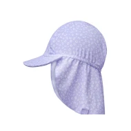 Plavkový klobúk s ochranou krku UPF 50+ Lila Leopard