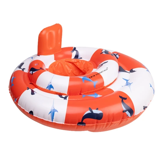 Nafukovacie koleso pre bábätká Veľryby Swim Essentials so sedákom a motívom veľrýb