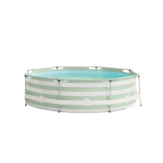 Okrúhly bazén s konštrukciou Essence Luxe Old Green Stripe 305x76
