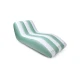 Nafukovacie kreslo Luxe Lounge Swim Essentials bielo zelené pruhy 180 x 99 cm