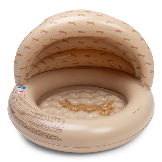 Detský nafukovací bazén so strieškou Brown Leopard – hnedý bazén s leopardím vzorom.