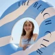 Nafukovacie koleso Swim Essentials The Beach Club – veľké koleso s pásikmi 120 cm pre deti aj dospelých