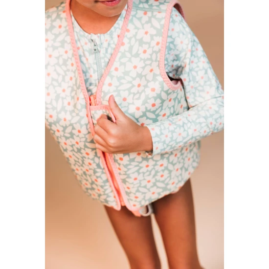 Štýlová a bezpečná plávacia vesta pre deti Swim Essentials Florish green