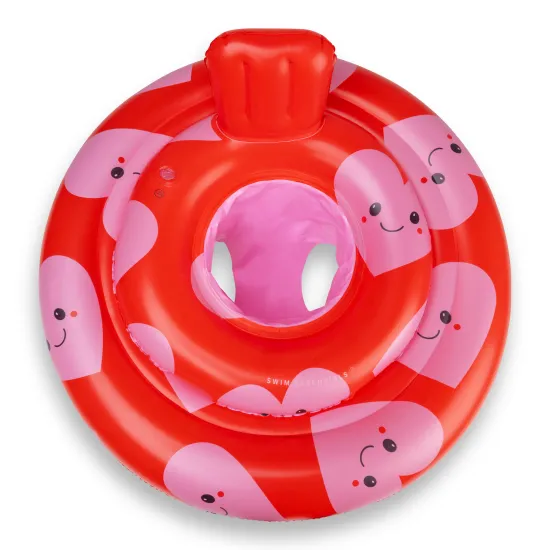 Nafukovacie koleso pre bábätká od Swim Essentials s motívmi srdiečok je vhodné pre najmenšie deti od 0 do 1 roka.