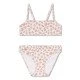 Detské plavky dievčenské bikiny s UPF 50+ Leopard béžový | Swim Essentials