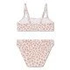 Detské plavky dievčenské bikiny s UPF 50+ Leopard béžový | Swim Essentials