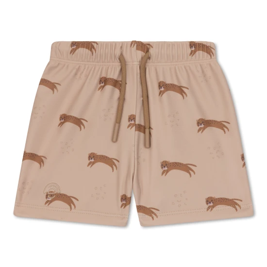 Plavky Boxerky s UPF 50+ Brown Leopard Swim Essentials