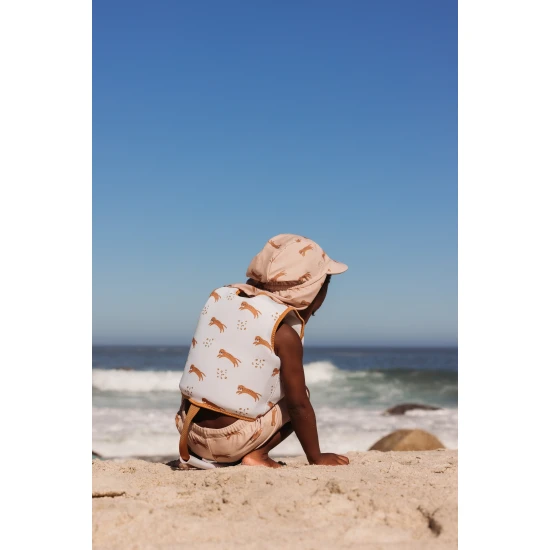 Plavky Boxerky s UPF 50+ Brown Leopard Swim Essentials