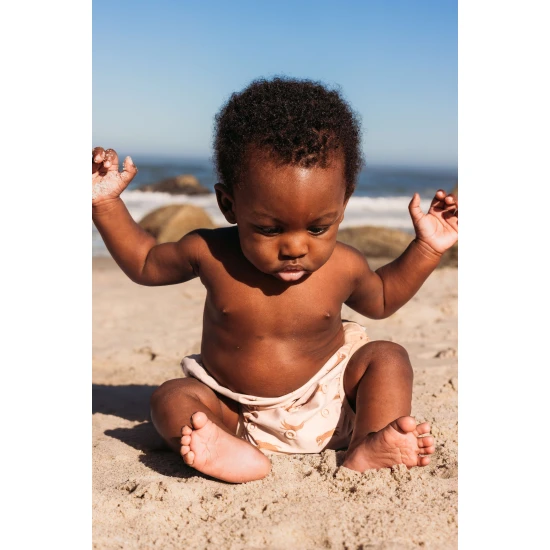 Plavky pre bábätká s UPF 50+ Brown Leopard Swim Essentials