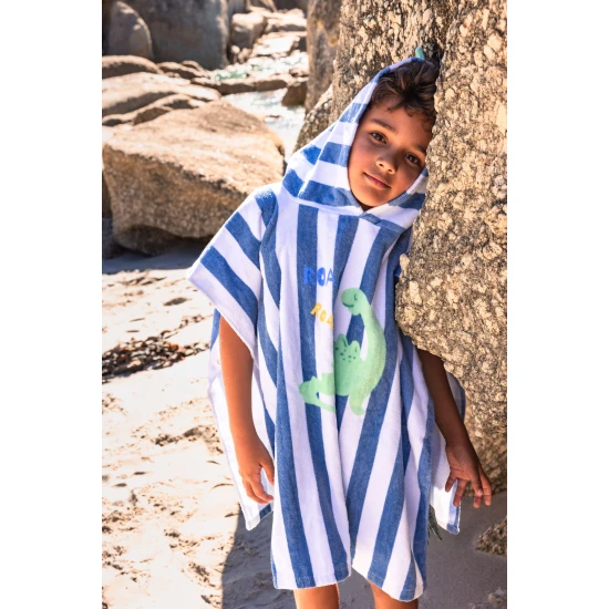 Detské plážové pončo Dino 65 x 65 cm s kapucňou od Swim Essentials