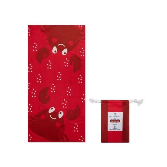 Detský plážový uterák z mikrovlákna Oh Crab 135 x 65 cm