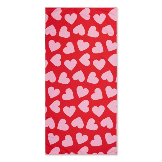 Rýchloschnúc Plážový uterák z mikrovlákna 135 x 65 cm Hearts Swim Essentials
