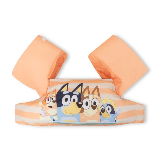 Štýlová a bezpečná plávacia vesta s rukávnikmi pre deti Swim Essentials Bluey