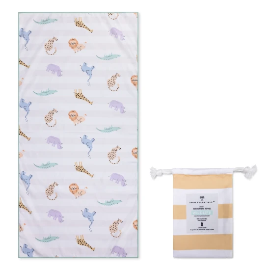 Rýchloschnúc Plážový uterák z mikrovlákna 135 x 65 Safari Swim Essentials