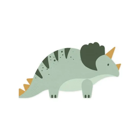 Hravé servítky v tvare dinosaura pre malých oslávencov.