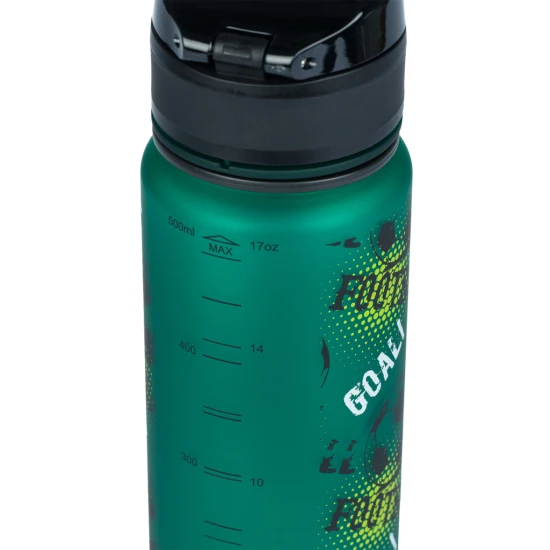 Tritanová fľaša na pitie Futbal 500 ml s praktickým uzáverom a veselým motívom.
