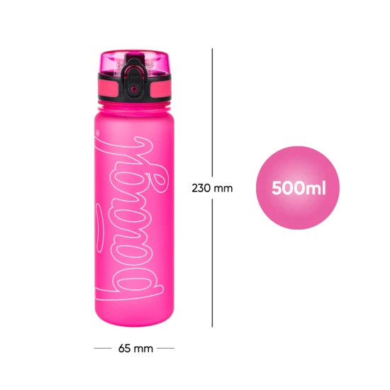 Tritanová fľaša pre deti Logo ružová 500 ml