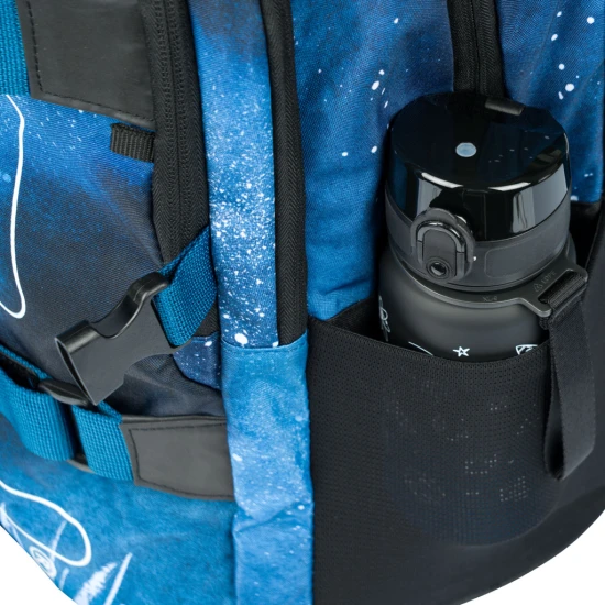 Školská taška Skate Steel – ergonomický batoh so skateboardovými popruhmi, reflexnými prvkami a priehradkou na notebook