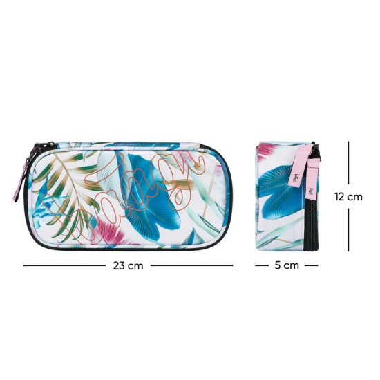 Peračník etui Leafs s moderným dizajnom a praktickými funkciami, ideálny na usporiadanie školských potrieb.