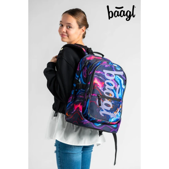 Školská taška Core Marble – školský batoh s ergonomickým chrbtom a pekným motívom