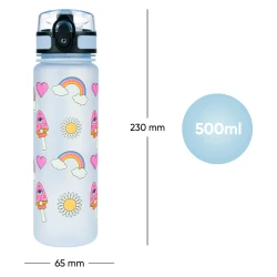 Tritanová fľaša pre deti Hippie 500 ml
