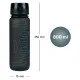 Tritanová fľaša Black 800 ml s pútkom a sitkom, ideálna do školy, na šport a výlety, bez BPA, PVC a ftalátov.