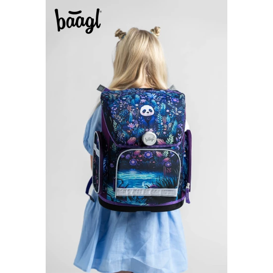 Baagl Ergo Jungle Panda – nastaviteľná školská taška pre prvákov