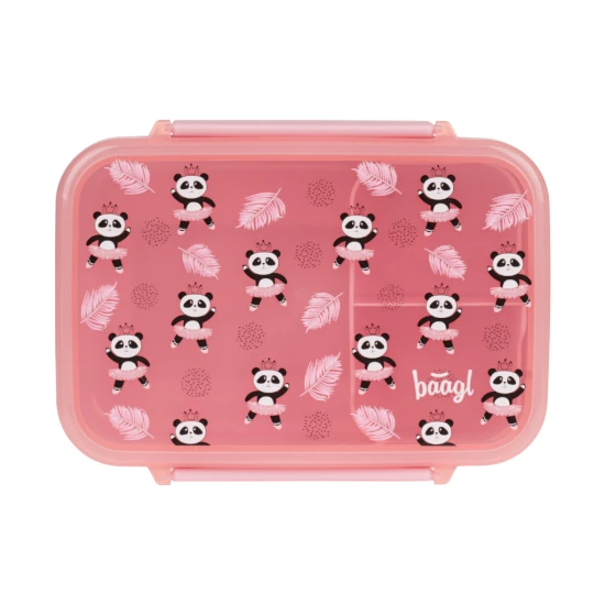 Desiatový box s priehradkami Panda