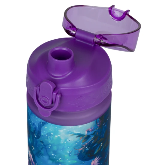 Tritanová fľaša na pitie Axolotl 500 ml s praktickým uzáverom a veselým motívom.