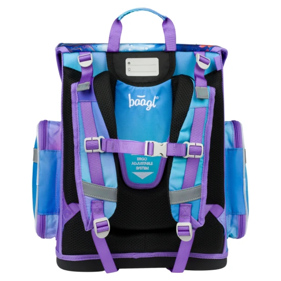 Školská taška Ergo Axolotl – ergonomická taška s dizajnom axolotla, výklopným otváraním a reflexnými prvkami