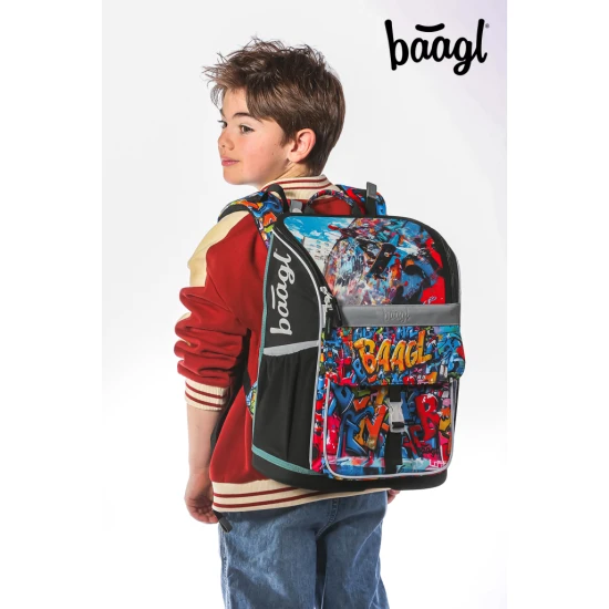 Školská taška Zippy Skatepark– ergonomická taška s originálnym dizajnom, výklopným otváraním a reflexnými prvkami