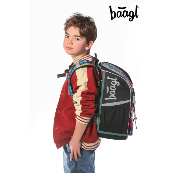 Školská taška Zippy Skatepark– ergonomická taška s originálnym dizajnom, výklopným otváraním a reflexnými prvkami