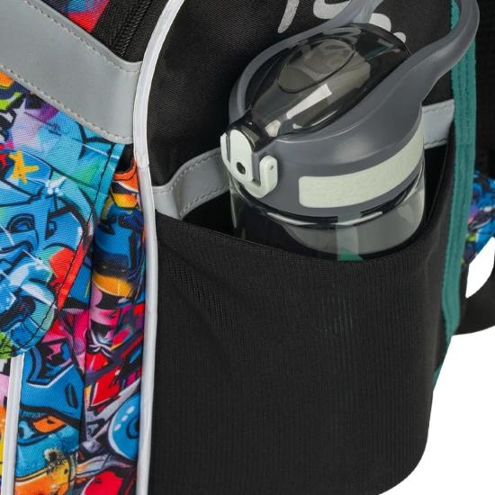Školská taška Zippy Skatepark– ergonomická taška s originálnym dizajnom, výklopným otváraním a reflexnými prvkami